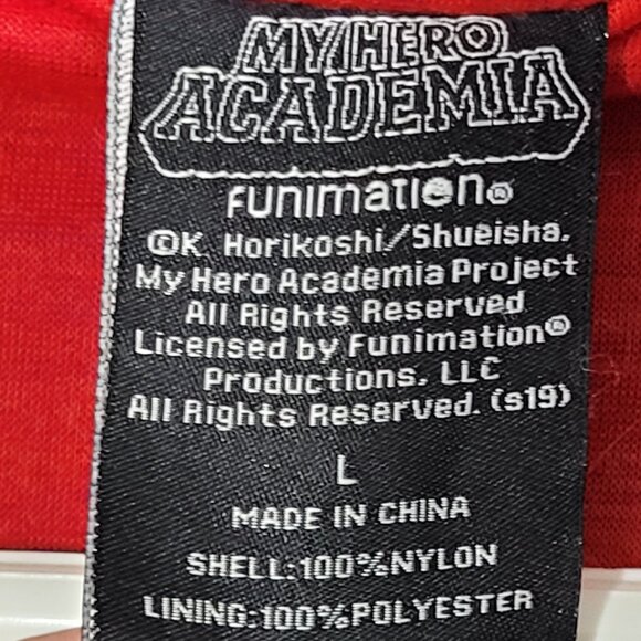 MY HERO ACADEMIA UA High ANORAK Unisex JACKET Large -Blue red lined windbreaker - Picture 5 of 13